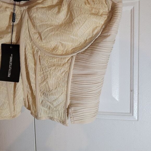 PRETTY little things Plus Size 22 Stone Textured push up Corset Top Nwt Unworn - Picture 8 of 8